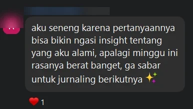 Chat peserta di sesi journaling bareng LifebyDesign
