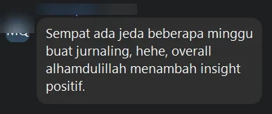 Chat peserta di sesi journaling bareng LifebyDesign
