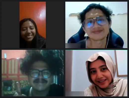 Peserta sesi Life Designer Circle di Zoom