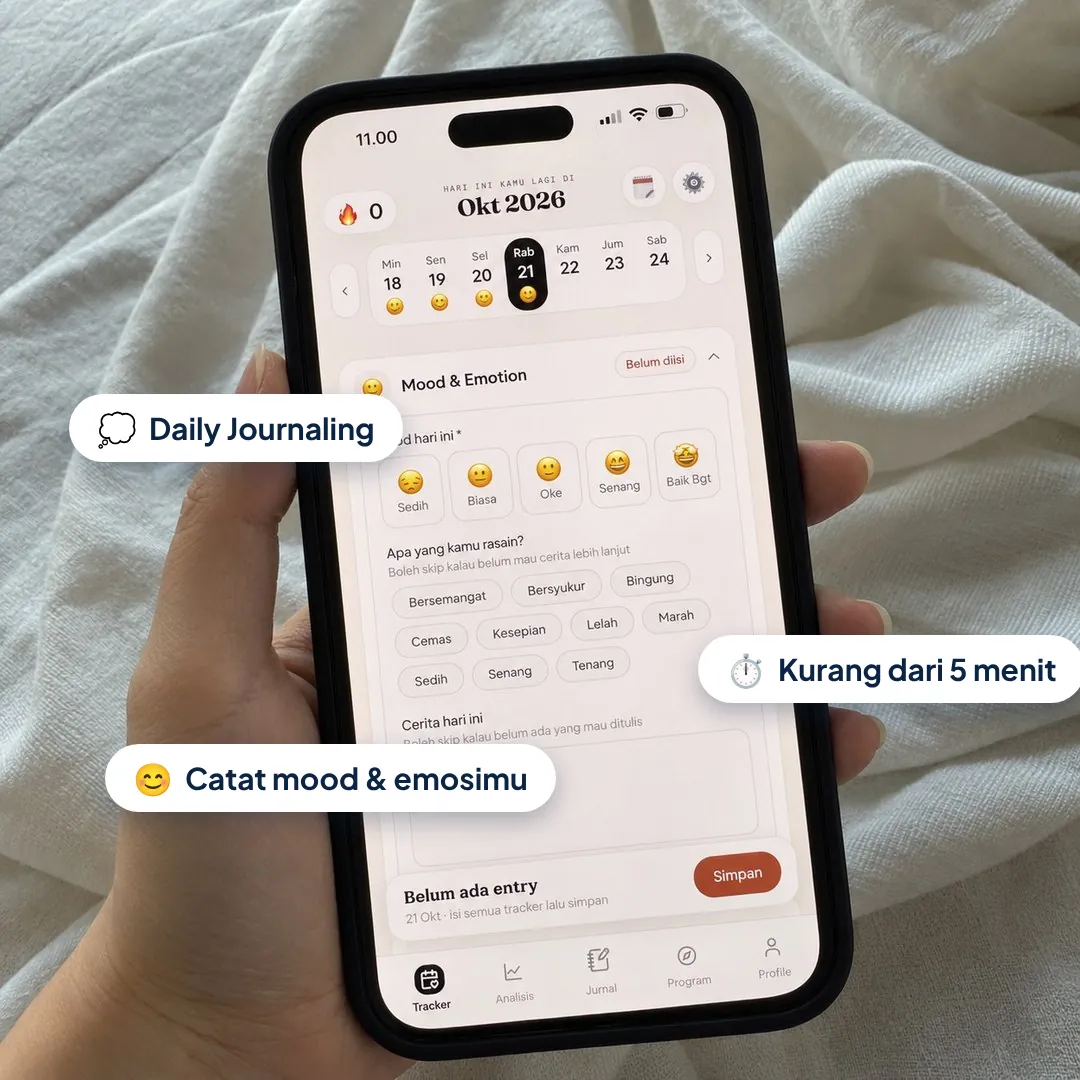 Tracker mood dan emosi harian LifebyDesign