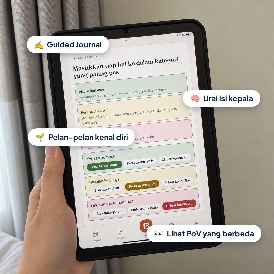 Guided journal LifebyDesign di tablet